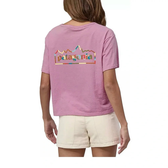 Patagonia Women's M Medium Unity Fitz Easy-Cut Responsibili-Tee T-Shirt Pink NWT - Picture 9 of 10